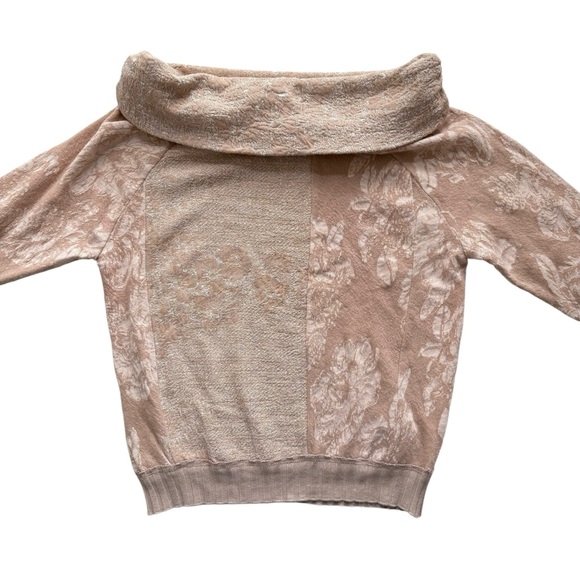 Free People Off The Shoulder Botanical Sweater Size Small - Picture 5 of 7